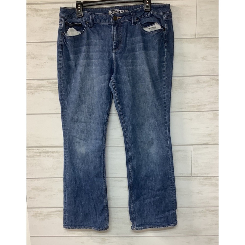 New York And Company Women's Low Rise Bootcut Curvy Jeans Size 16 Petite NY&C